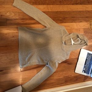 cream colored thick hoodie